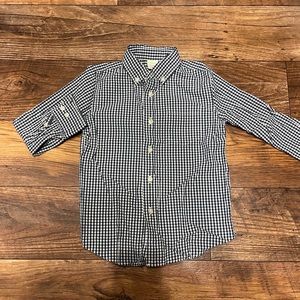 LIKE NEW CREW CUTS GINGHAM LONG SLEEVE COLLARED SHIRT - 4/5